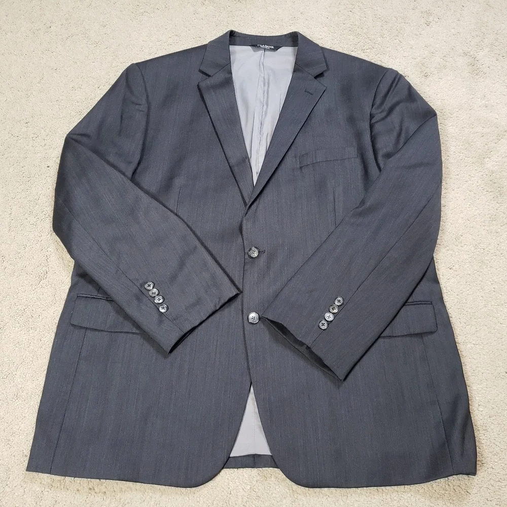 Jos‎ A Bank Jacket 2XL 2XLT Gray Wool Tailored Traveler Blazer Sport Coat 50L